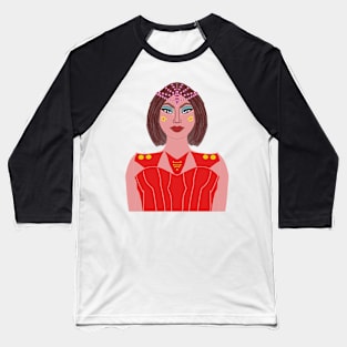 Space Girl with Stars & Makeup Baseball T-Shirt